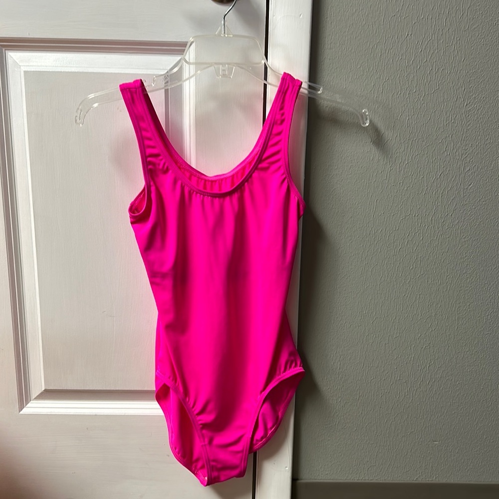 NEW hot pink tank leotard (Adult medium)